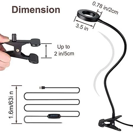clip led table light